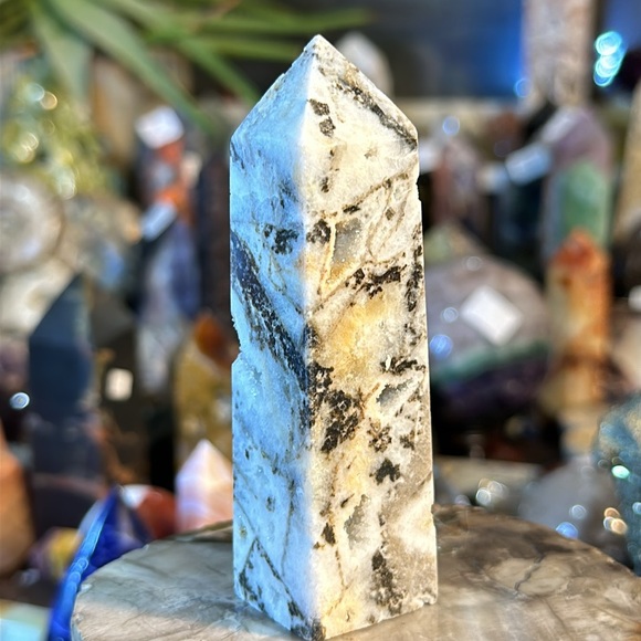 🎄SALE🎄Sphalerite 4 Sided Crystal Point With Druzy! - Picture 6 of 13